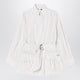 Fendi White Striped Cotton And Silk Blouson