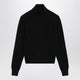 Ami Paris Black Turtleneck Jumper In Cashmere And Wool