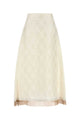 Fendi White Silk Blend Skirt