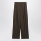 Loro Piana Brown Checkpattern Trousers In Wool And Cashmere