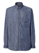 Fendi Comfort Fit Chambray Shirt With Ff Embroidery