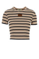 Fendi Top Mc Punto Nude Blanco Marino Rayas