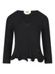 Fendi Black Wool Pullover With Logo Embroidery