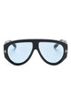 Tom Ford Black / Blue Acetate Sunglasses
