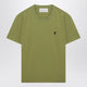 Ami Paris Matcha Ss T-Shirt Black Embroidered Logo
