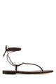 Gianvito Rossi Brown Nappa Leather Gwyneth Thong Sandals