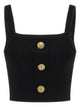 Balmain Knit Bralette Top With Buttons