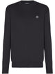 Balmain Black Cotton Sweatshirts Crew Neck