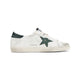 Golden Goose Golden Goose White And Green Super Star Sneakers