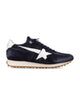 Golden Goose Marathon In Blue Navy Suede With White Leather Star And Heel Tab Sneakers