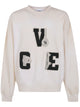Golden Goose White Crewneck Sweatshirt With Patches
