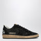 Golden Goose Ball Star Sneakers Black In Suede And Glitter