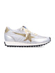 Golden Goose Silver Gold Leather Flat Shoes