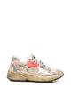 Golden Goose "Running Dad" New Net And Laminated Upper Leather Star Laminated Spur Distressed