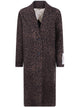 Golden Goose "Golden W`S Cocoon" Coat Faded Leopard Jacquard Wool