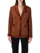 Golden Goose Robyn Suede Sheepskin Blazer In Cambridge Brown