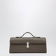 Savette Slim Symmetry Pouch In Brown Calf Leather