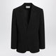 Ami Paris Black Straight Wool Blazer