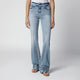 Haikure Flora Highwaisted Flared Jeans In Light Blue Denim