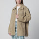 Halfboy Beige Suede Leather Parka