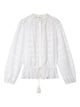 Isabel Marant Etoile Polly Cotton And Floral Lace Blouse