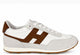 Hogan White Panelled Lace-Up Flat Shoes
