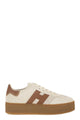 Hogan Platform Suede Trainers With Perforated Side H Detail