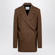 Jil Sander Brown Wool Double-Breasted Jacket