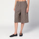 Jil Sander Brown Check Wool Bermuda Shorts