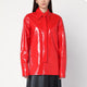 Jil Sander Shiny Linen Shirt With Red Tie