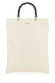 Jil Sander Ivory Leather Medium Shopping Bag
