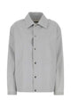 Jil Sander Light Grey Cotton Taffeta Jacket With Logo