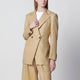 Tagliatore Singlebreasted Blazer In Beige Linen