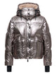 Moncler Calaque Metallic Hooded Down Ski Jacket