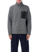 Jw Anderson High Neck Knit Leather Patch