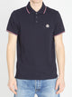 Moncler Blue Cotton Ss Polo