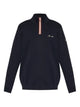 Moncler Navy Cotton Polyamide Turtleneck Sweater