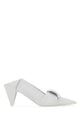Loewe White Leather Origami Mules