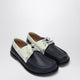 Loewe Campo Boat Shoe In Navy/White