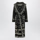 Alanui Black Long Bandana Jacquard Cardigan