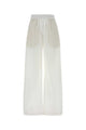 Brunello Cucinelli White Cotton Blend Wide-Leg Pant