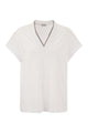 Brunello Cucinelli Stretch Cotton Jersey T-Shirt With Precious Neckline