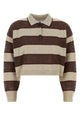 Brunello Cucinelli Embroidered Wool Blend Polo Shirt