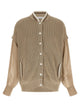 Brunello Cucinelli Organza Sleeve Cardigan