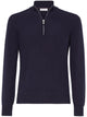 Brunello Cucinelli Navy Blue Cashmere Sweater