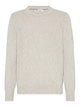Brunello Cucinelli Light Grey Wool Cashmere Sweater