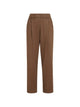Brunello Cucinelli Baggy Trousers In Stretch Cotton Cover-Up With Shiny Bartack