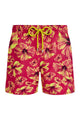 Vilebrequin Swim Shorts With Hibiscus Print And Matching Pouch