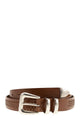 Brunello Cucinelli Calfskin Belt With Woven Decoration
