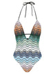 Missoni Greek Pattern One-Piece Swimsuit